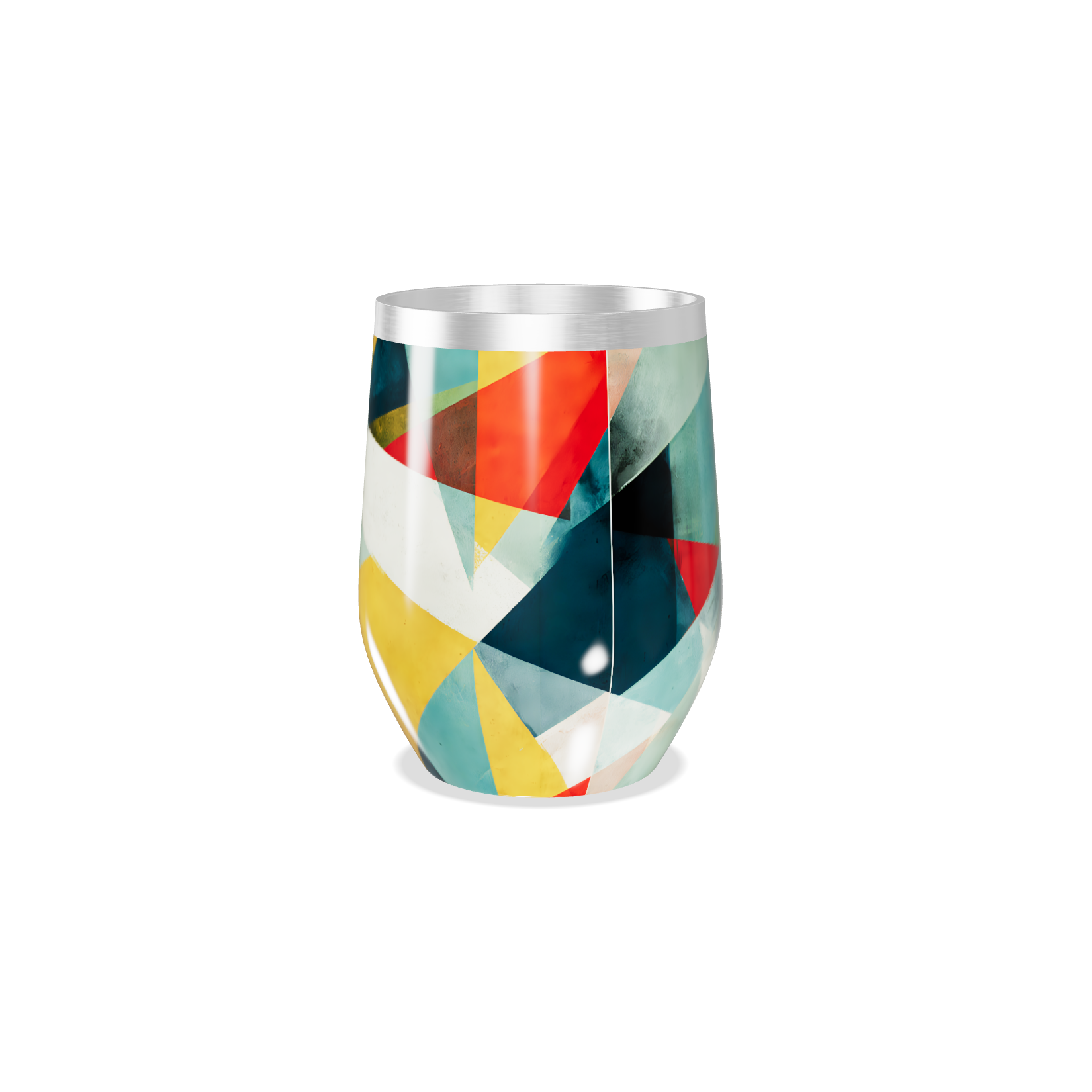 Copo Térmico Slim - Estampa Colorida Geométrica