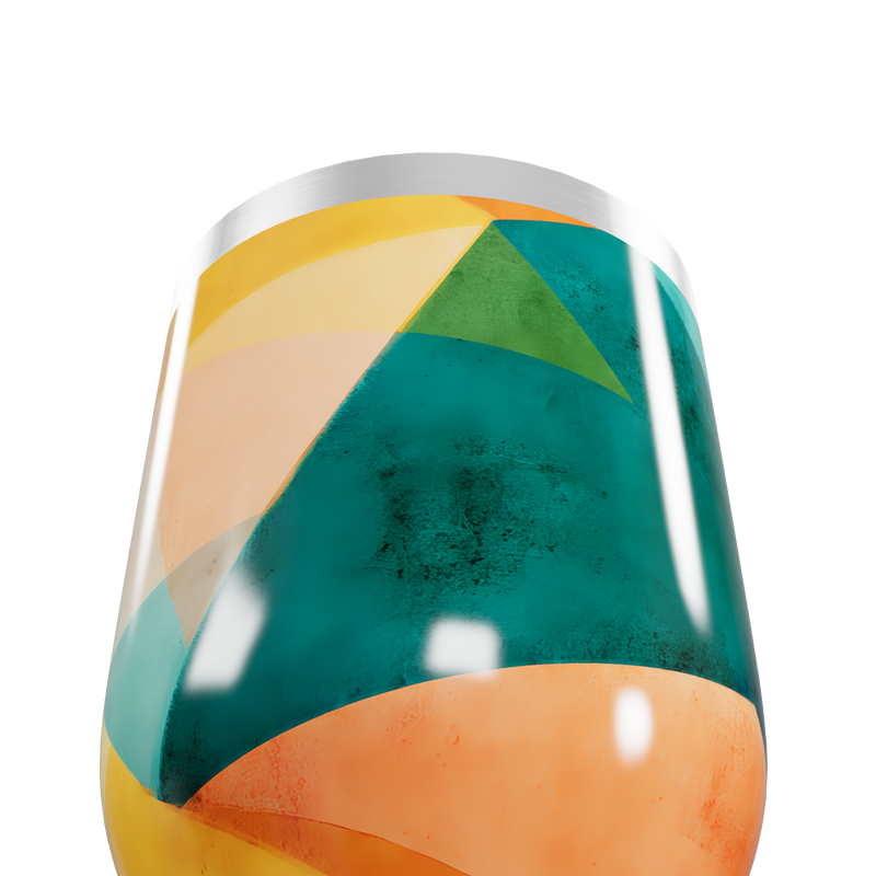 Copo Térmico Slim - Geométrico Colorido Inox