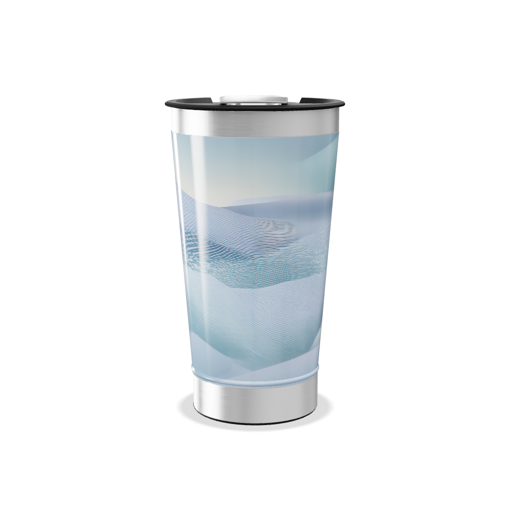 Copo Térmico - Azul com Ondas