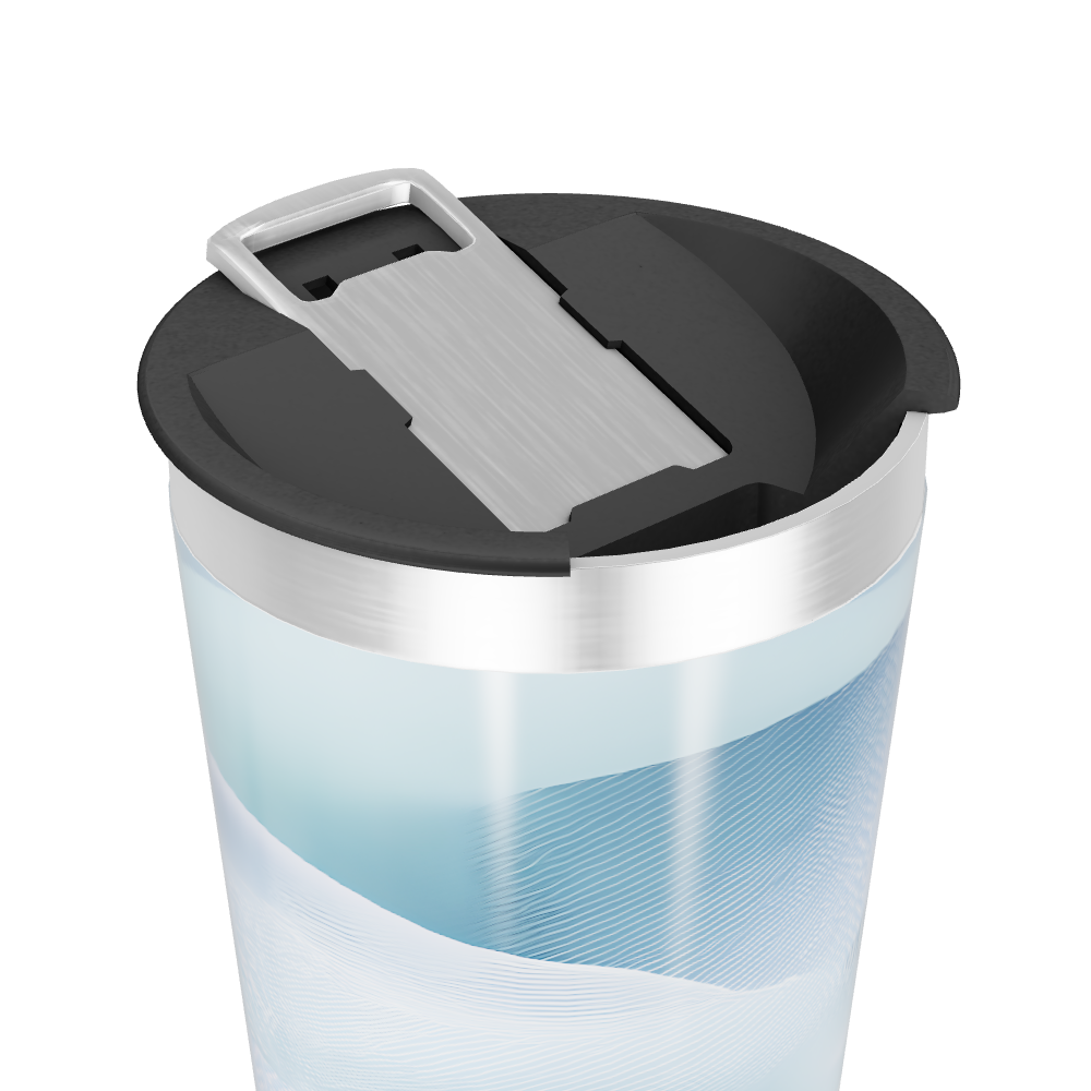 Copo Térmico - Azul com Ondas