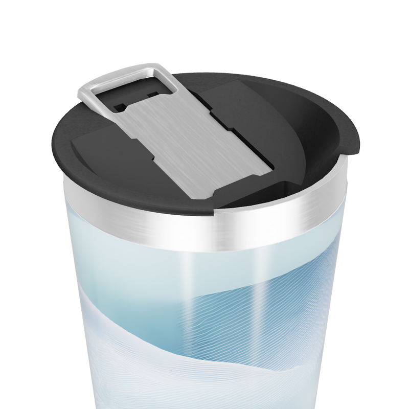 Copo Térmico - Azul com Ondas