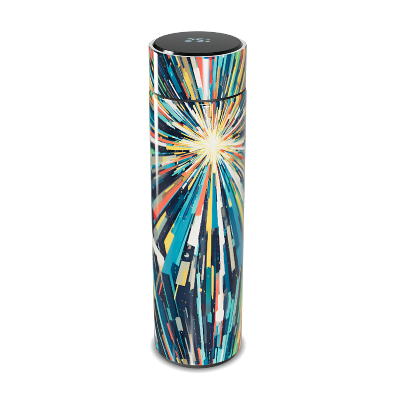 Garrafa Térmica Touch - Estampa Colorida Geométrica