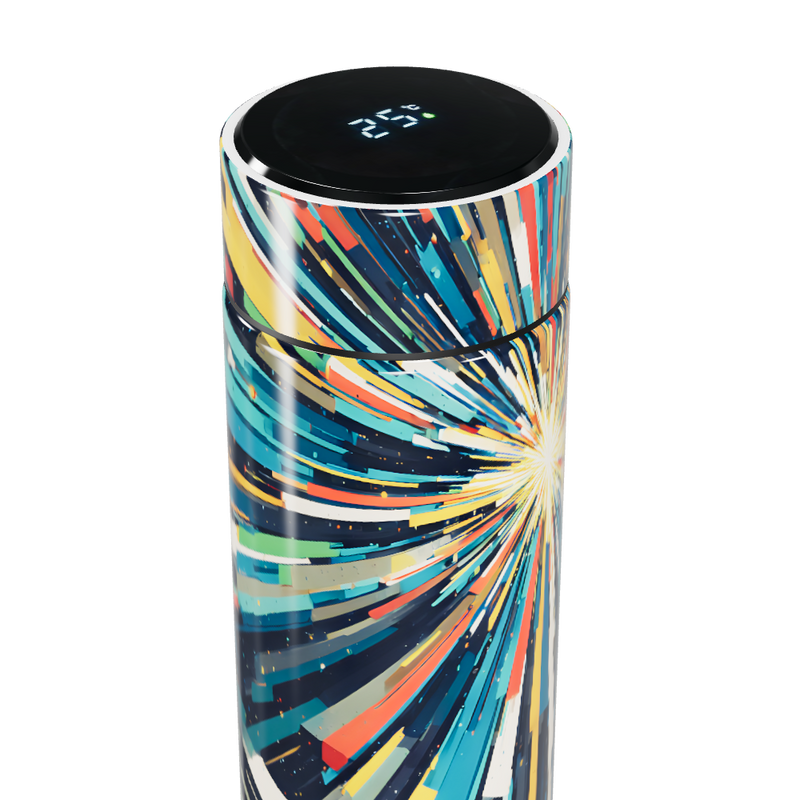 Garrafa Térmica Touch - Estampa Colorida Geométrica