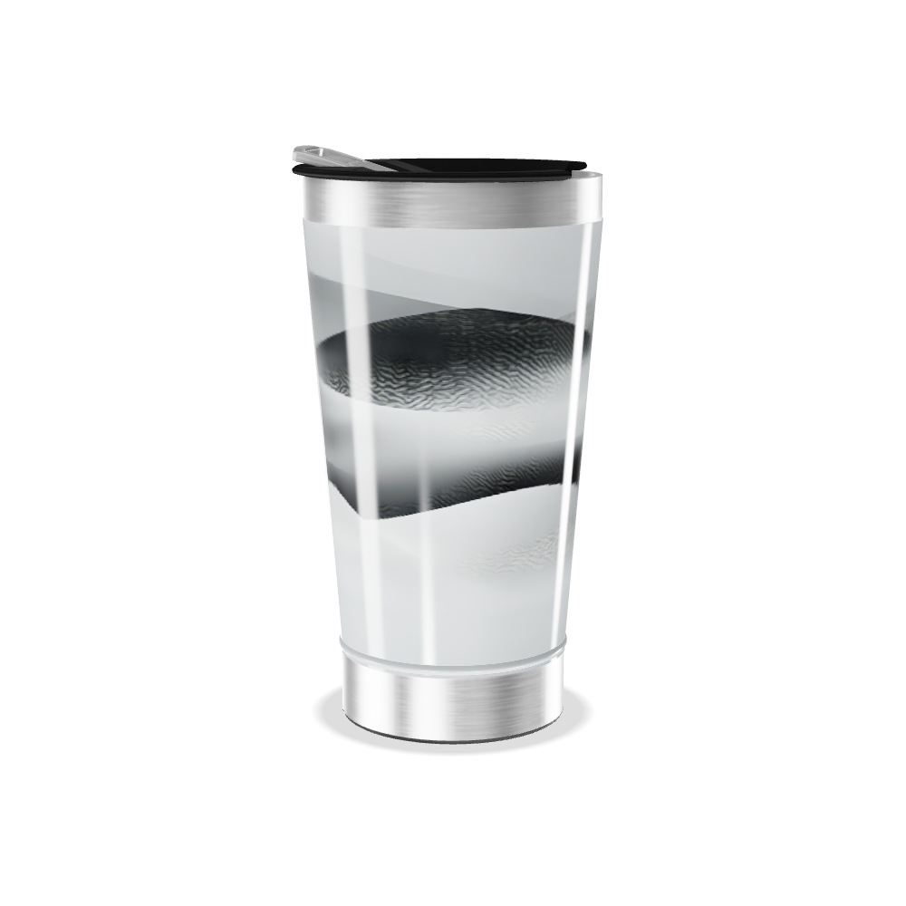 Copo Térmico - Preto e Branco Inox