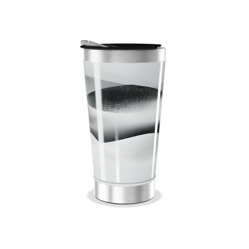 Copo Térmico - Preto e Branco Inox