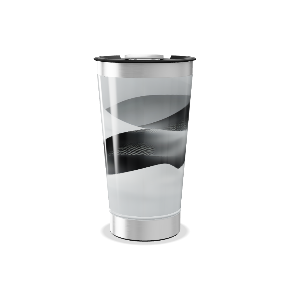 Copo Térmico - Preto e Branco Inox