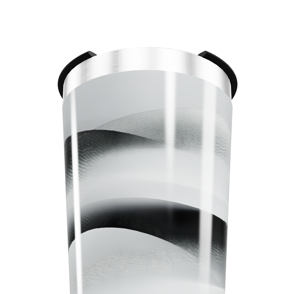 Copo Térmico - Preto e Branco Inox