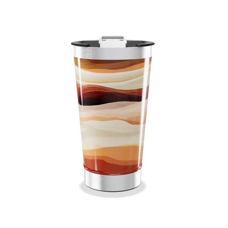 Copo Térmico - Design Ondas Coloridas