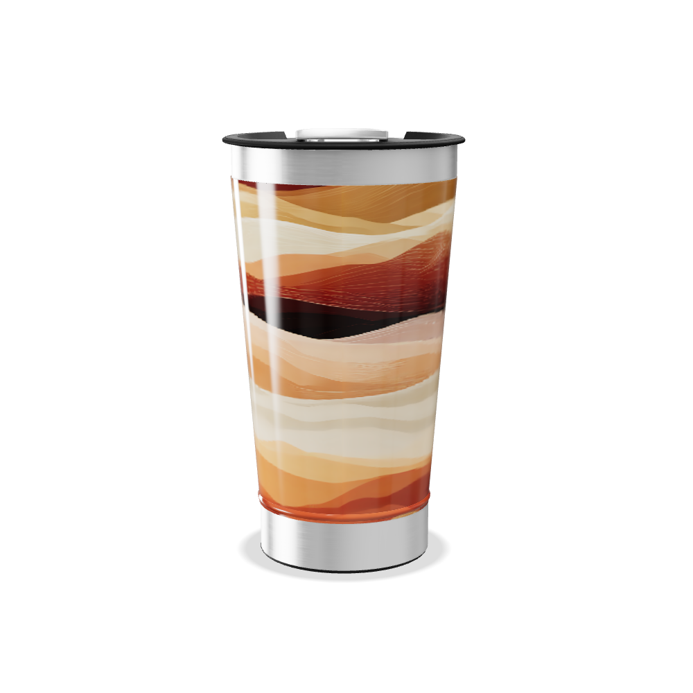 Copo Térmico - Design Ondas Coloridas