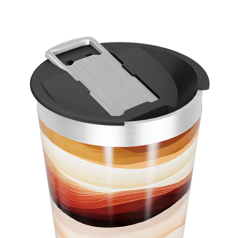 Copo Térmico - Design Ondas Coloridas