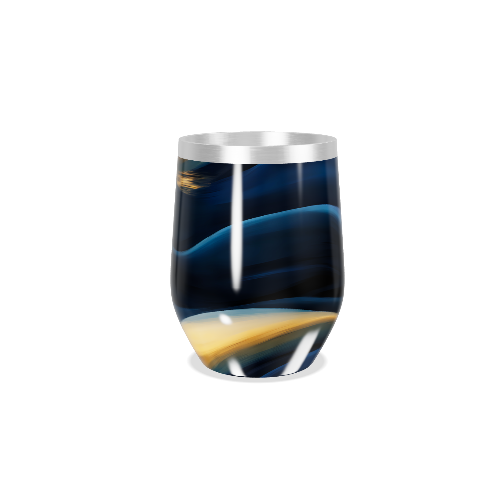 Copo Térmico Slim - Azul Marmorizado Inox