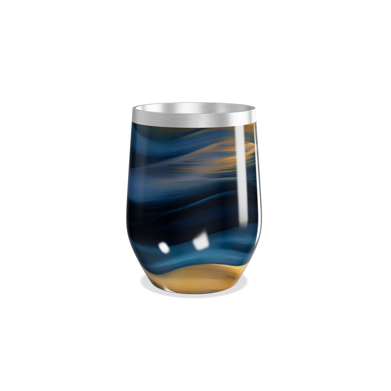 Copo Térmico Slim - Azul Marmorizado Inox