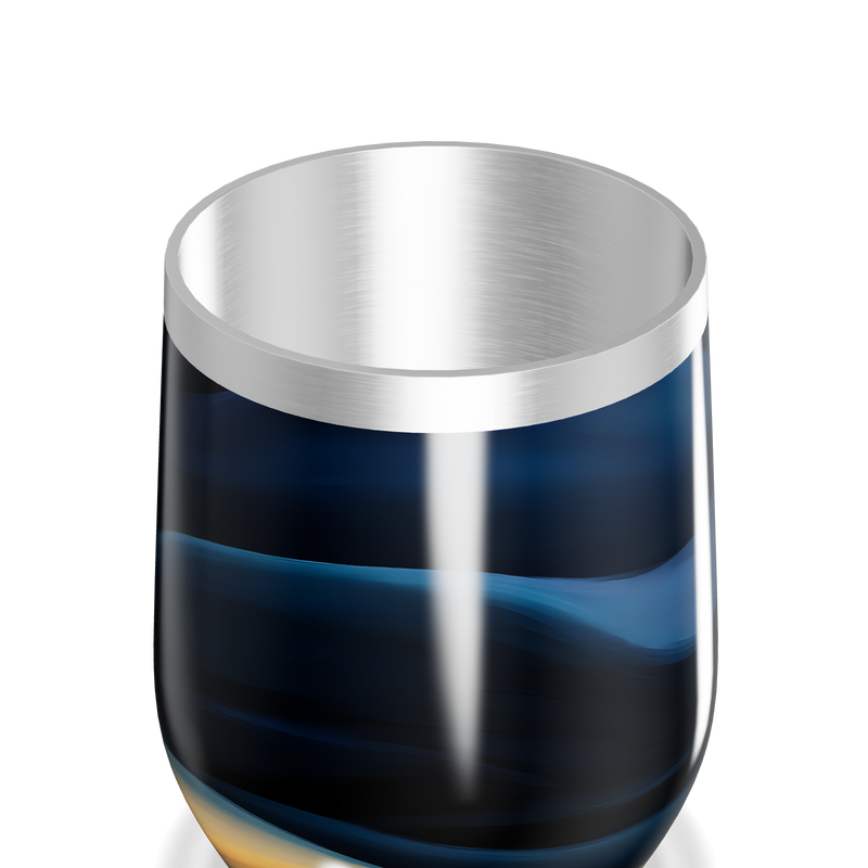 Copo Térmico Slim - Azul Marmorizado Inox