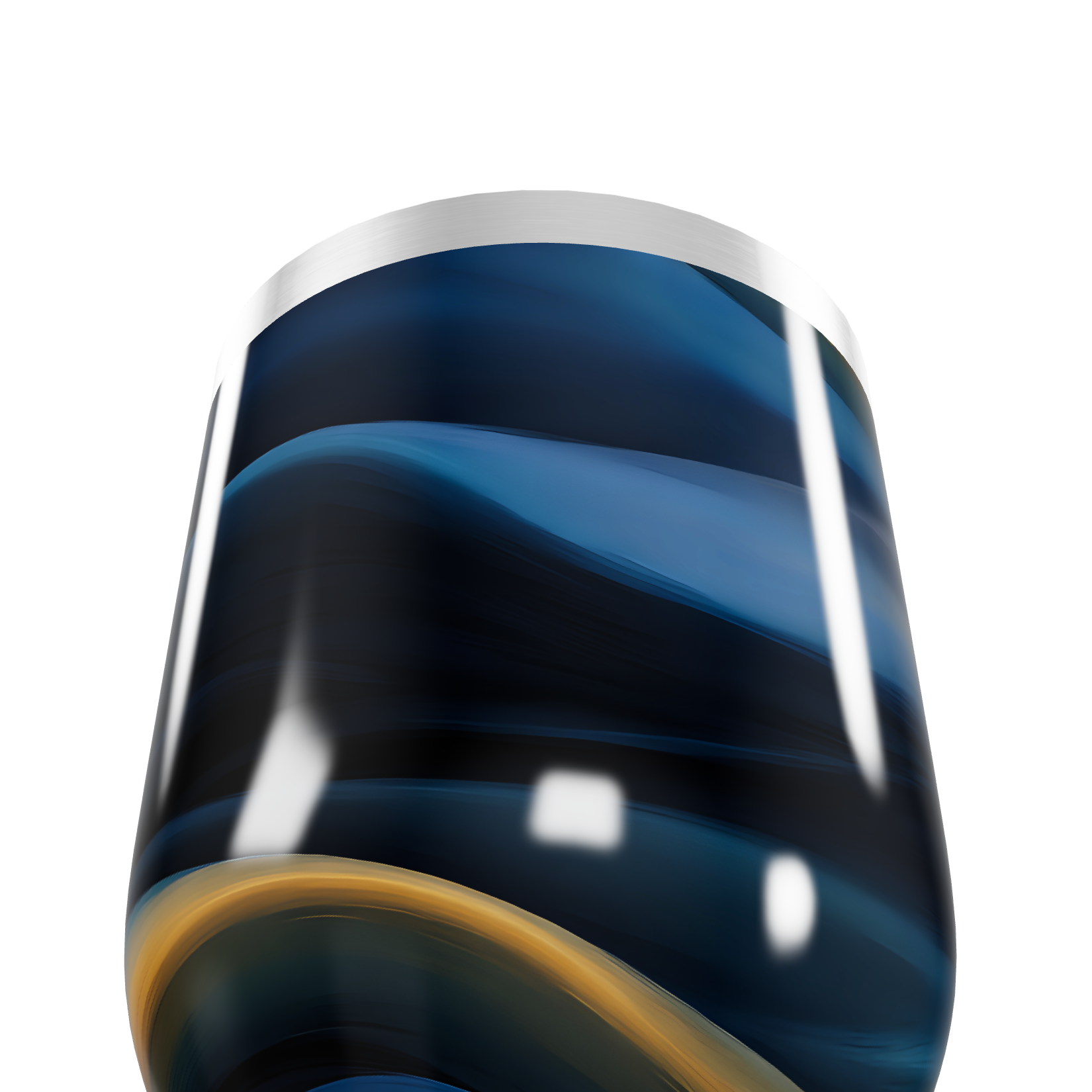 Copo Térmico Slim - Azul Marmorizado Inox