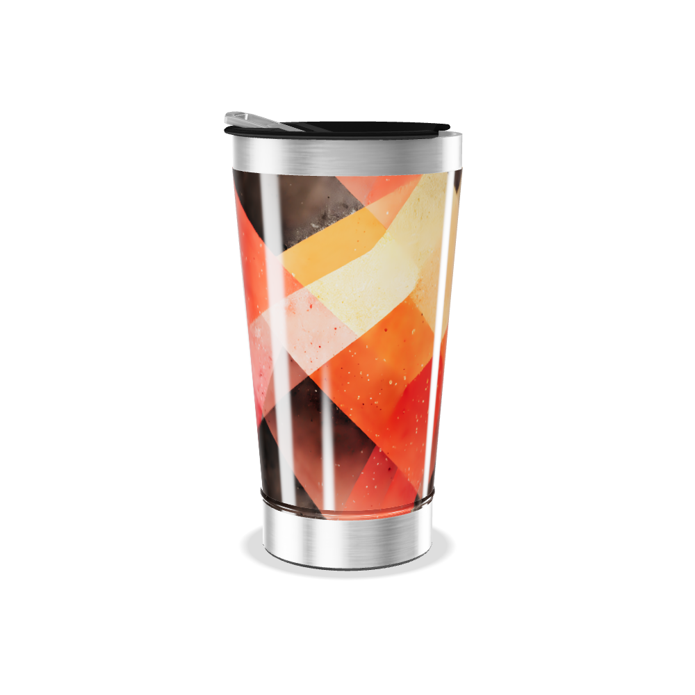Copo Térmico - Geométrico Colorido Inox