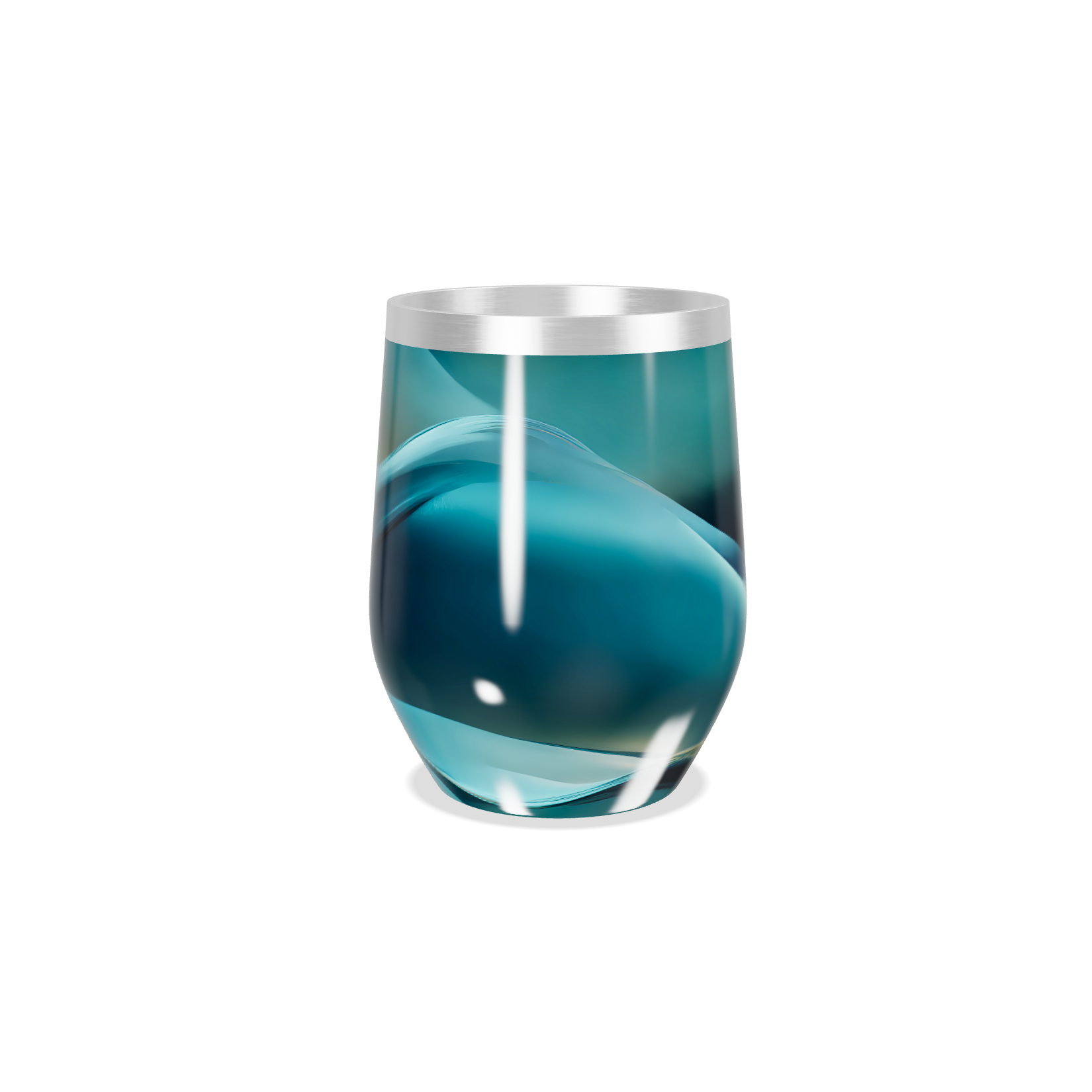 Copo Térmico Slim - Azul Metálico Vidro