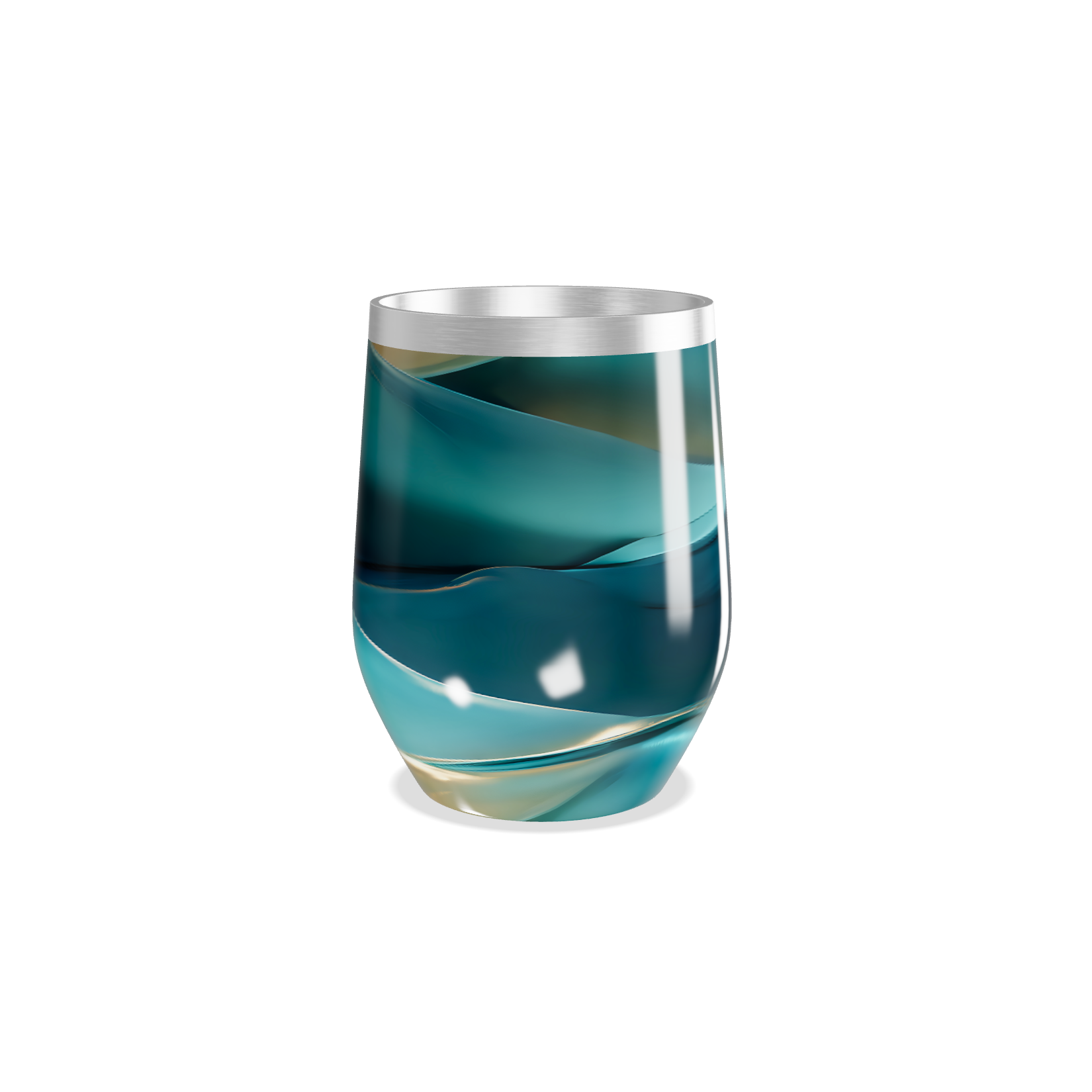 Copo Térmico Slim - Azul Metálico Vidro