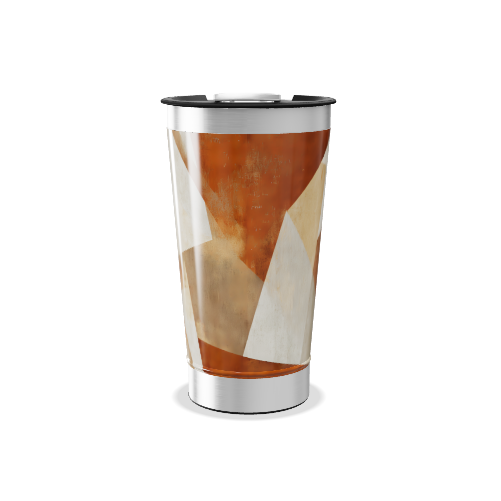 Copo Térmico - Geométrico Marrom e Bege