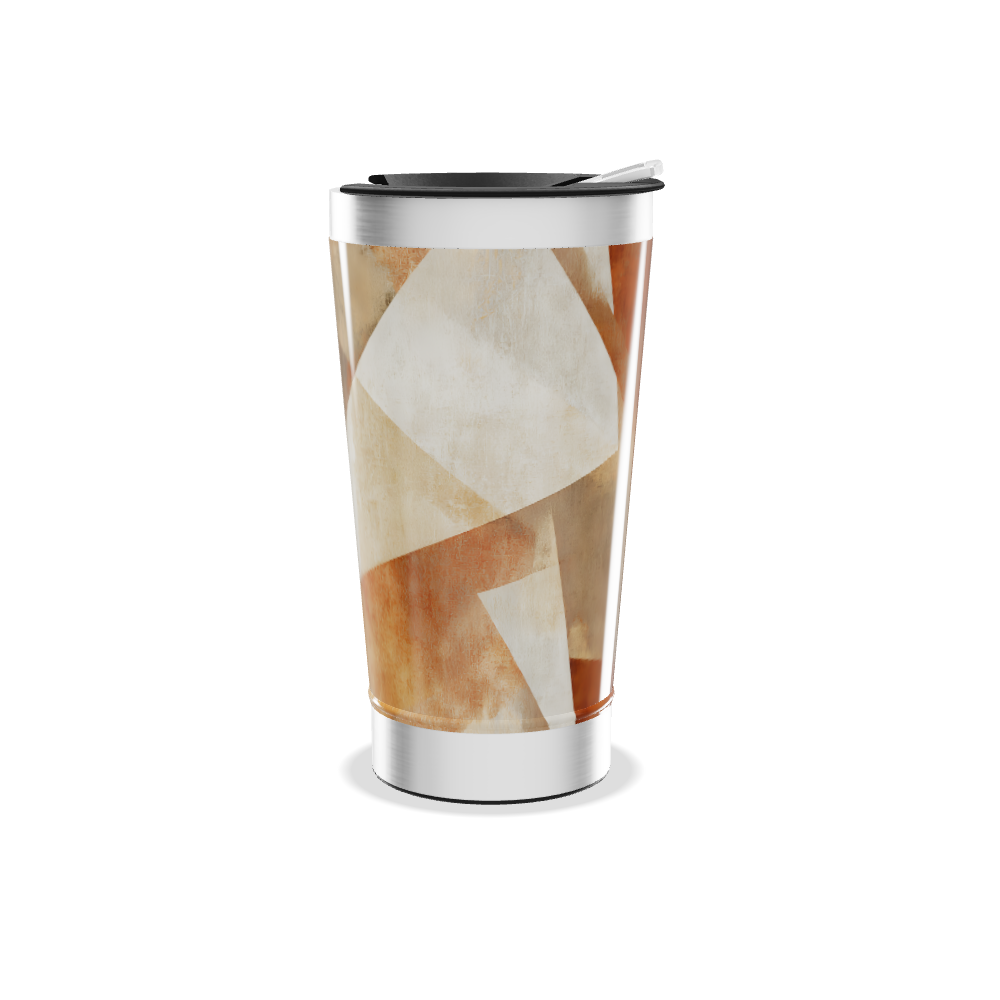 Copo Térmico - Geométrico Marrom e Bege