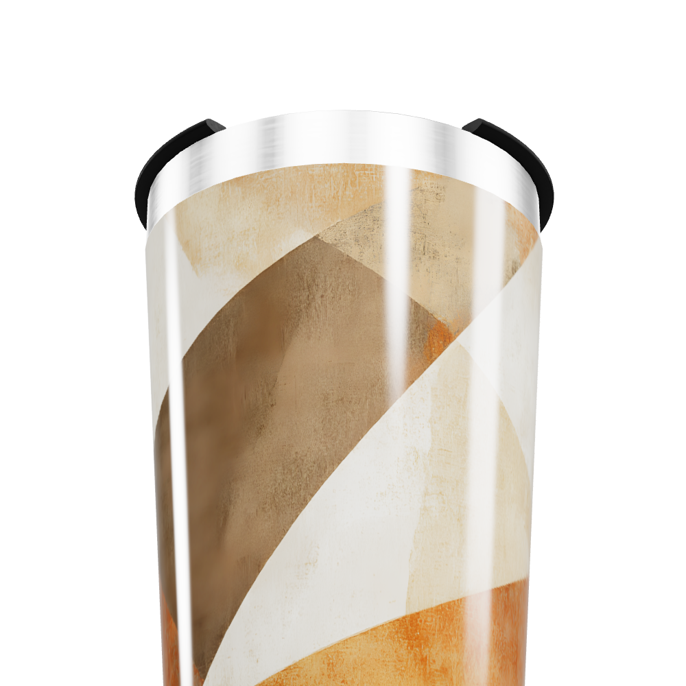 Copo Térmico - Geométrico Marrom e Bege
