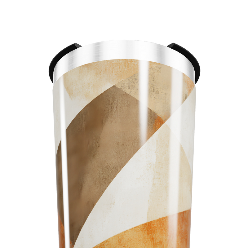 Copo Térmico - Geométrico Marrom e Bege