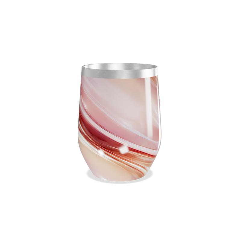 Copo Térmico Slim - Mármore Rosa Aço Inox