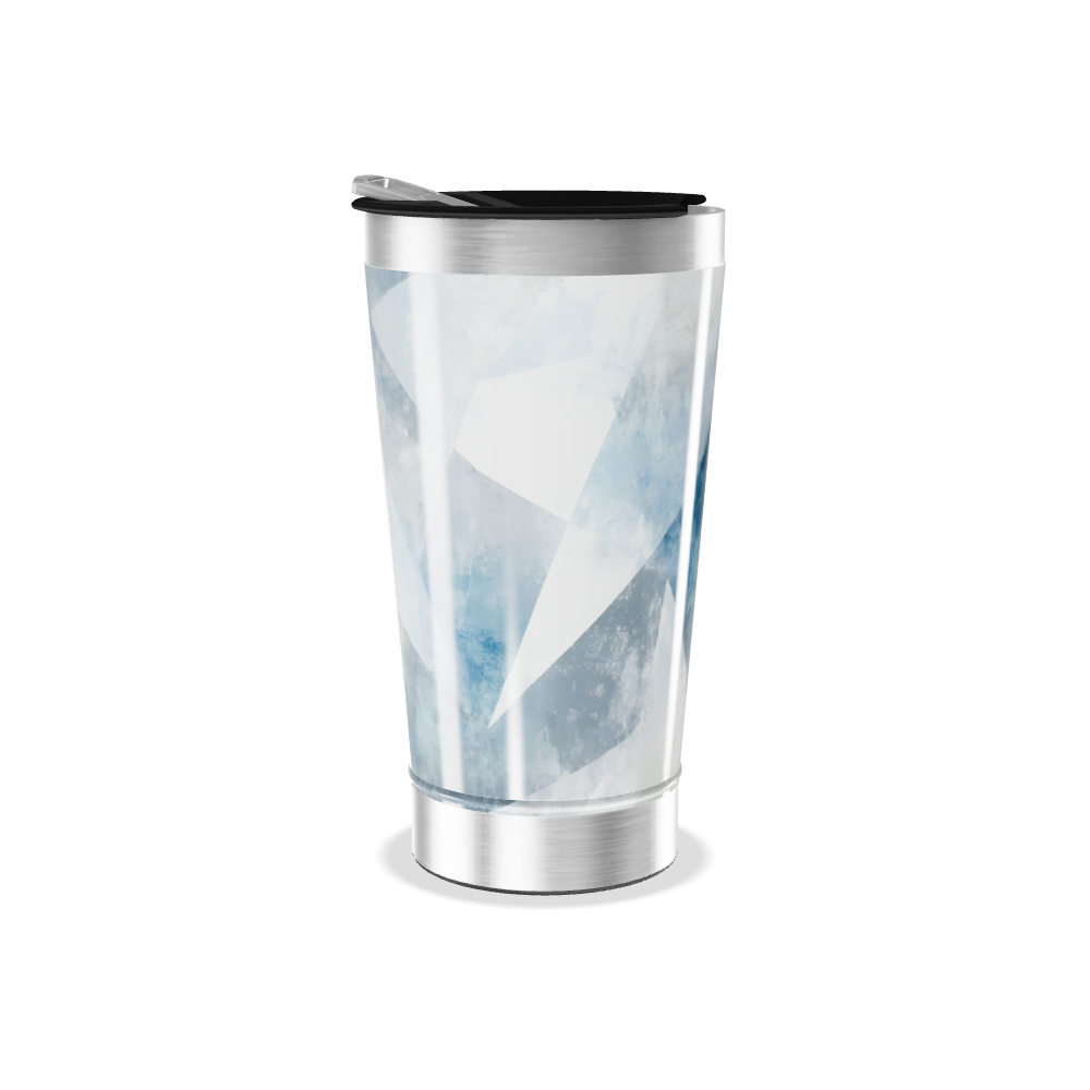 Copo Térmico - Estampa Azul Abstrata