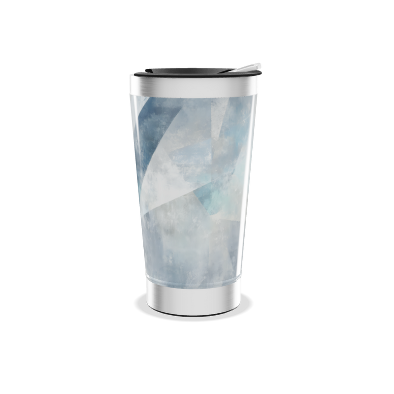 Copo Térmico - Estampa Azul Abstrata