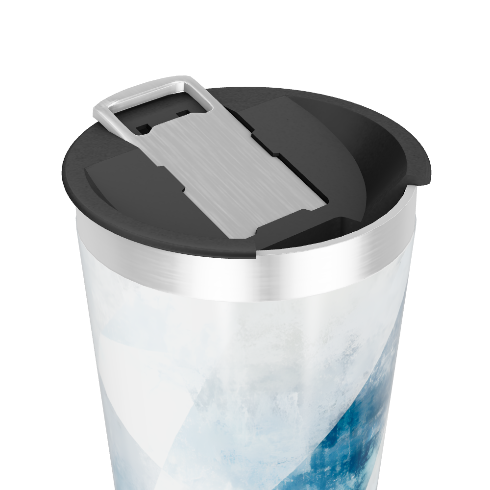 Copo Térmico - Estampa Azul Abstrata