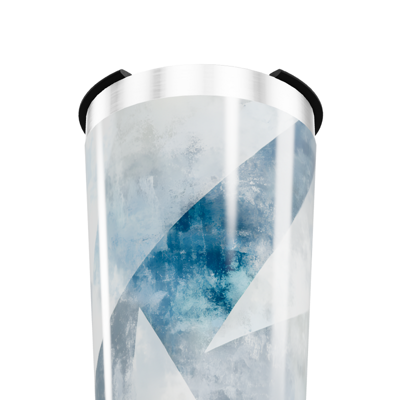Copo Térmico - Estampa Azul Abstrata