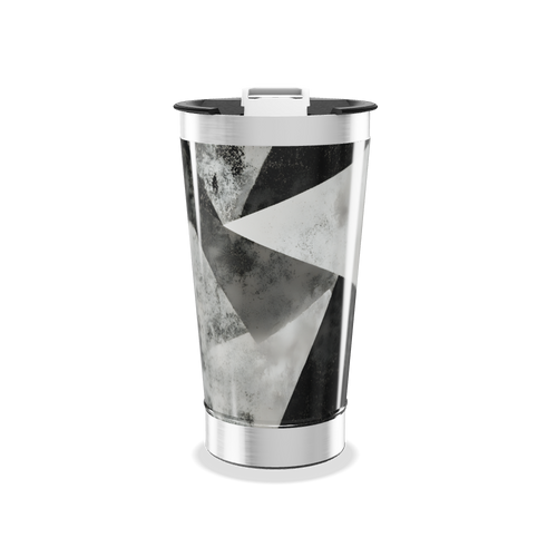 Copo Térmico - Estampa Geométrica Preto e Branco