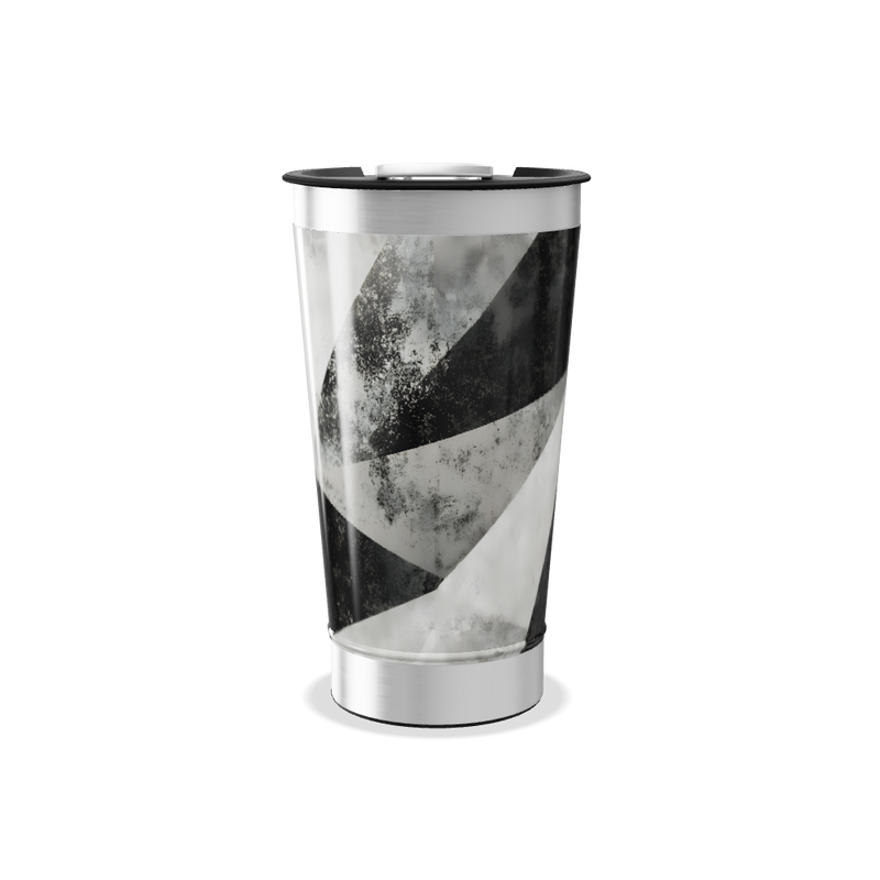 Copo Térmico - Estampa Geométrica Preto e Branco