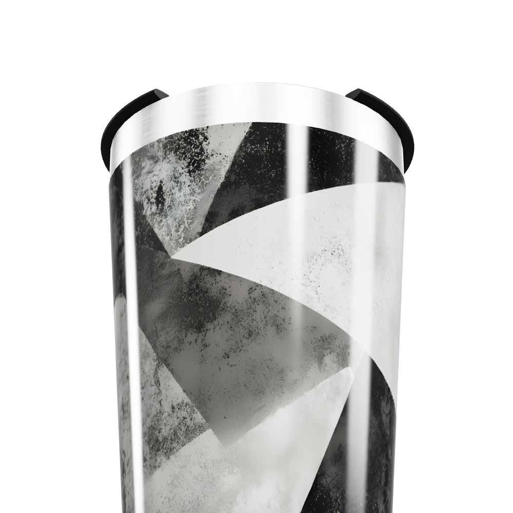 Copo Térmico - Estampa Geométrica Preto e Branco
