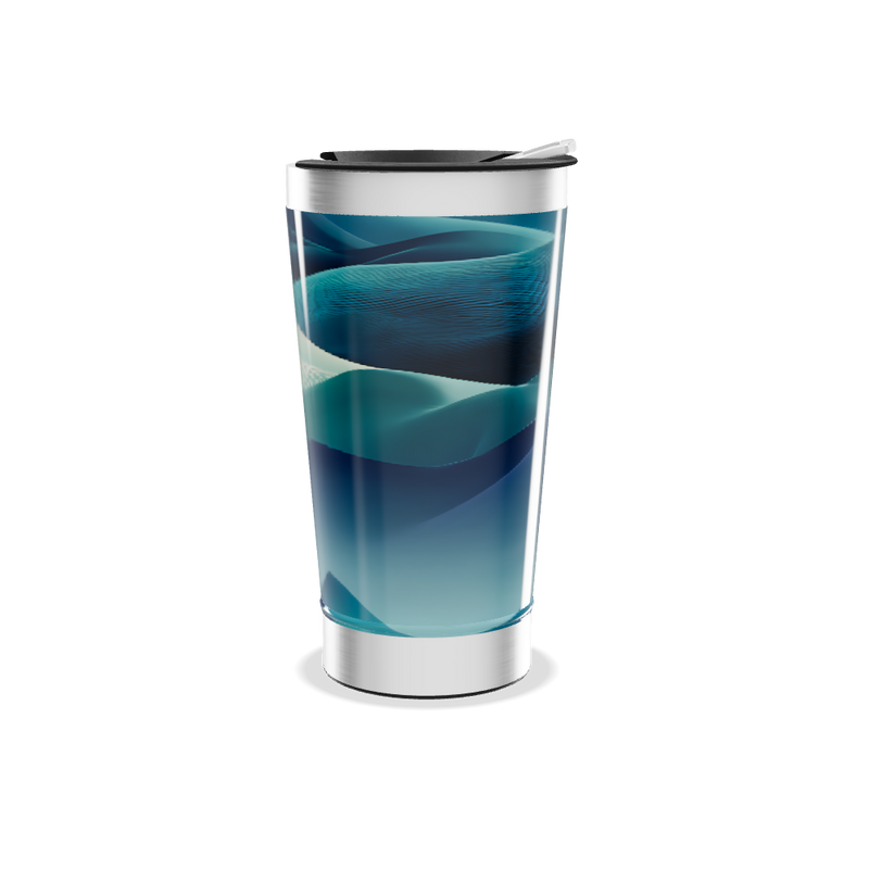 Copo Térmico - Azul com Ondas