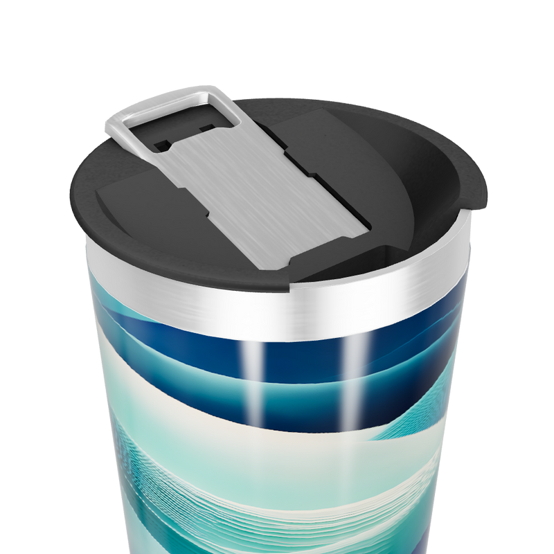 Copo Térmico - Azul com Ondas