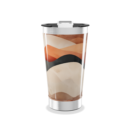 Copo Térmico - Estampa Ondas Coloridas