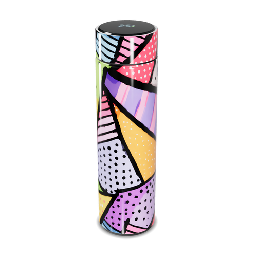 Garrafa Térmica Touch - Estampa Colorida Abstrata