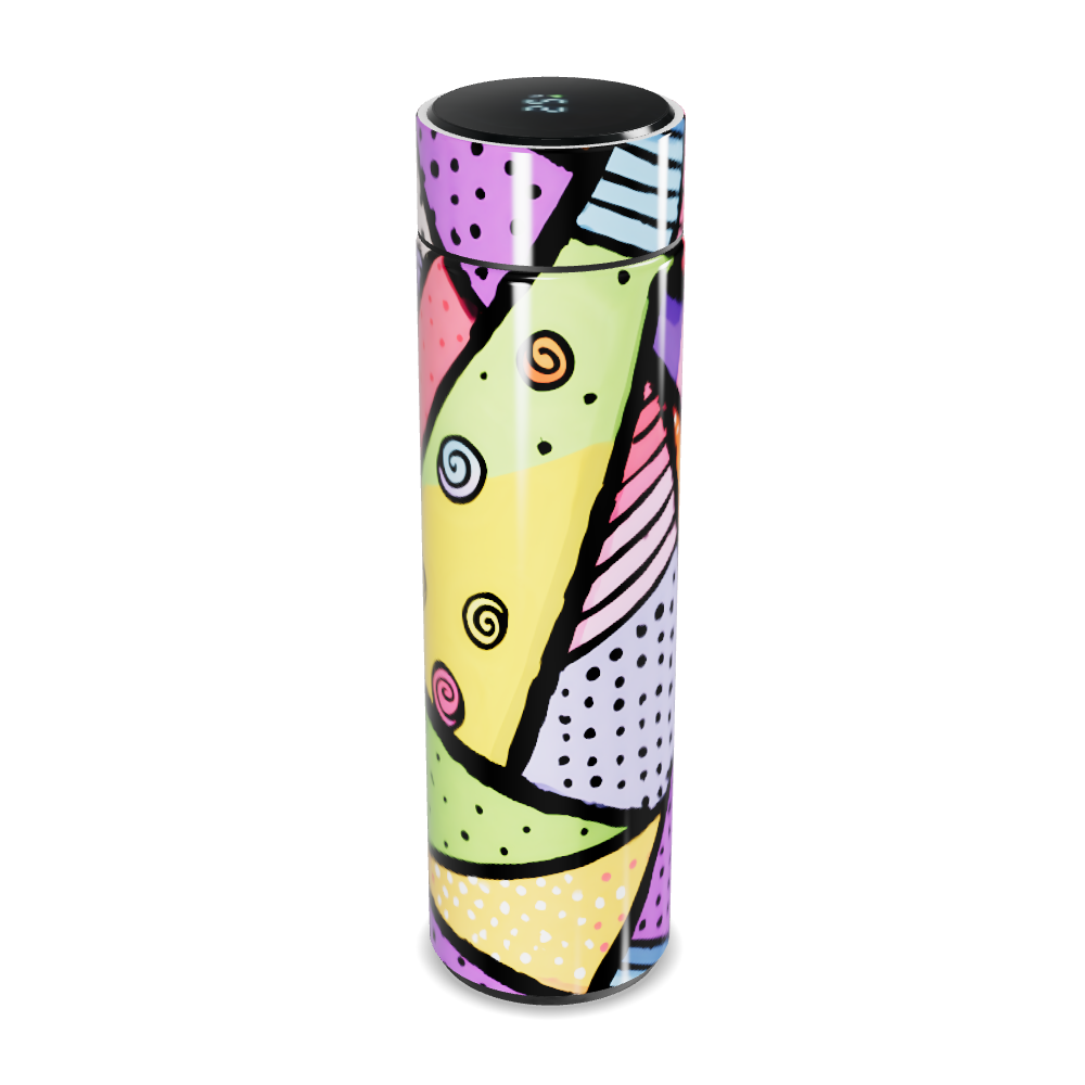 Garrafa Térmica Touch - Estampa Colorida Abstrata