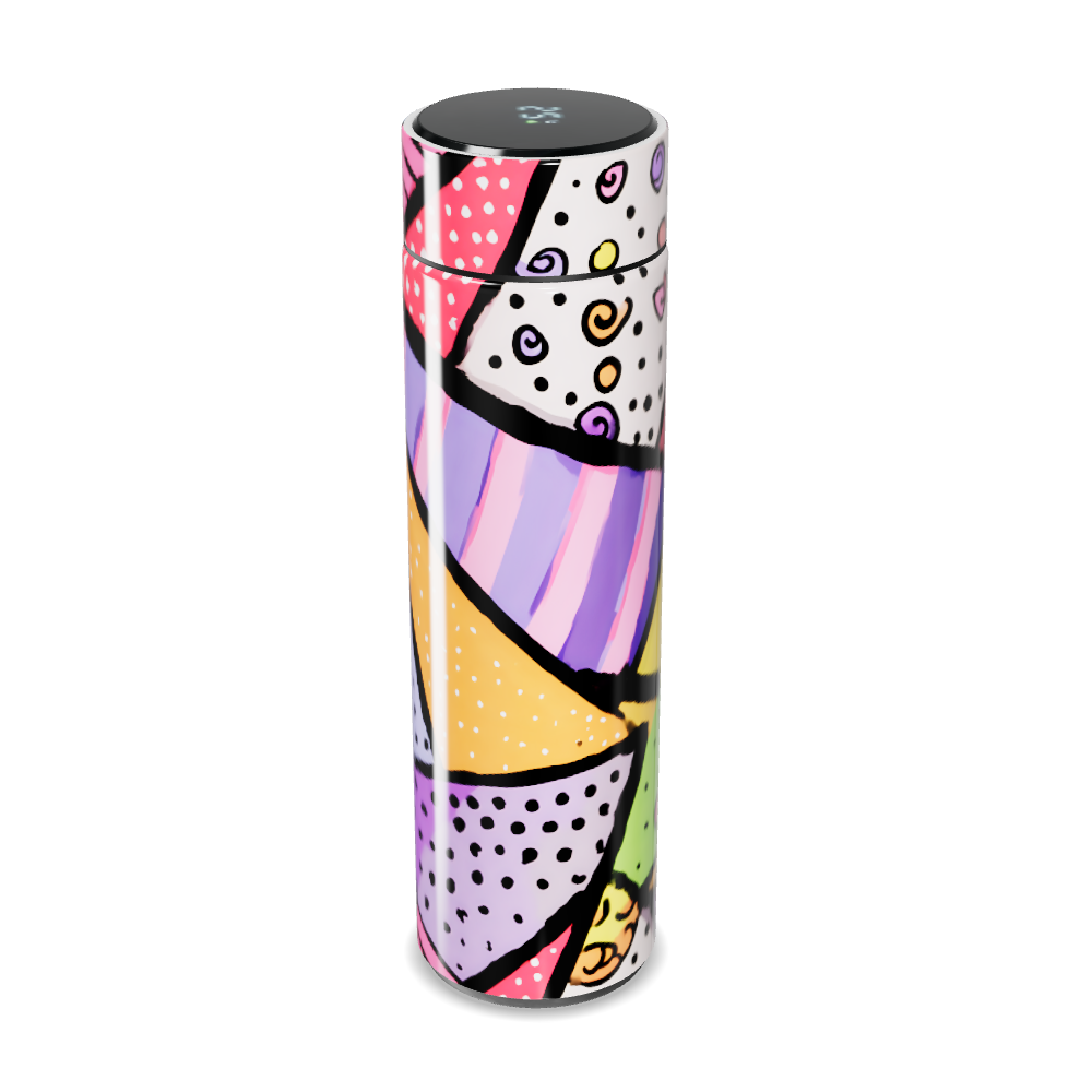 Garrafa Térmica Touch - Estampa Colorida Abstrata