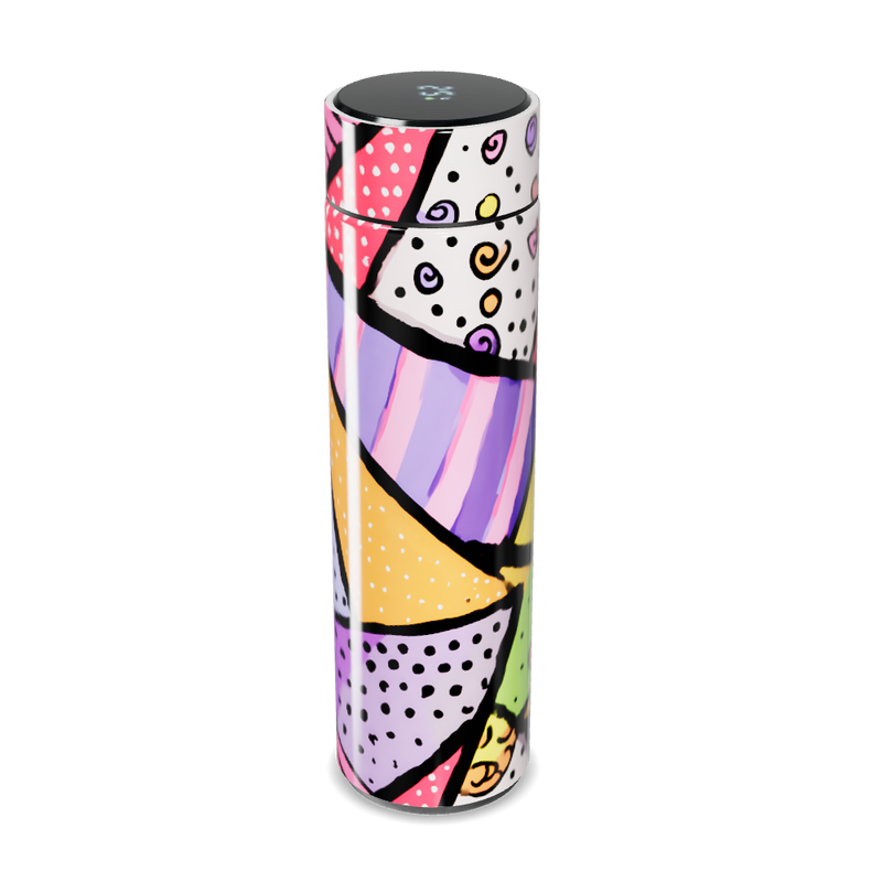 Garrafa Térmica Touch - Estampa Colorida Abstrata