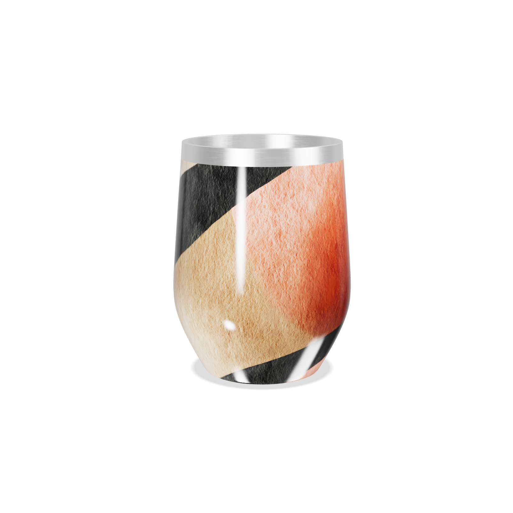 Copo Térmico Slim Laranja Preto Aço Inox