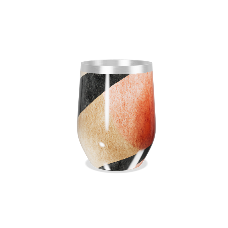 Copo Térmico Slim Laranja Preto Aço Inox