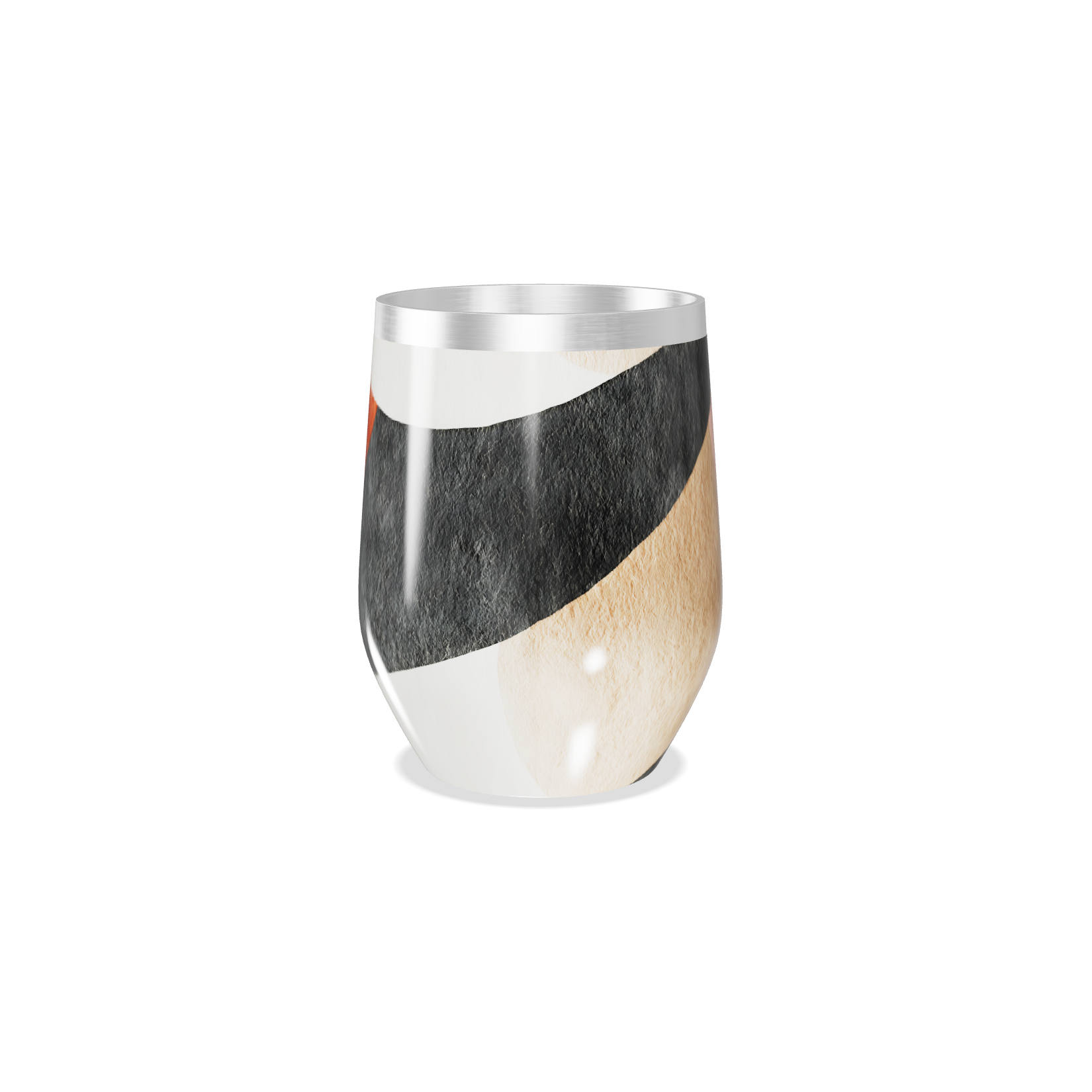 Copo Térmico Slim Laranja Preto Aço Inox