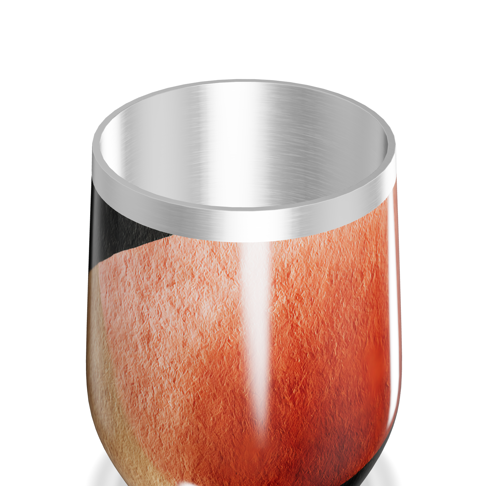 Copo Térmico Slim Laranja Preto Aço Inox