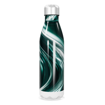 Garrafa Inox - Verde com Estampa Fluida
