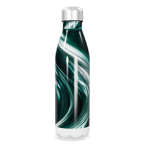 Garrafa Inox - Verde com Estampa Fluida