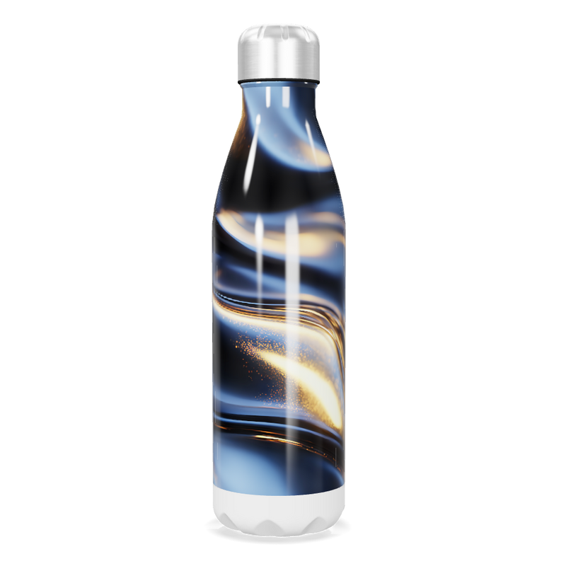 Garrafa Inox Azul - Estampa Abstrata