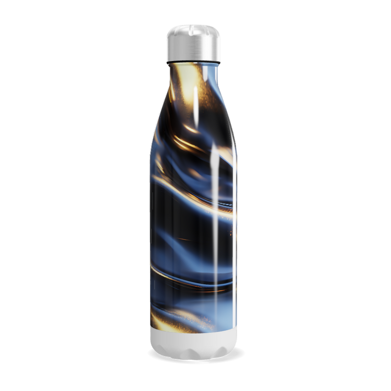 Garrafa Inox Azul - Estampa Abstrata