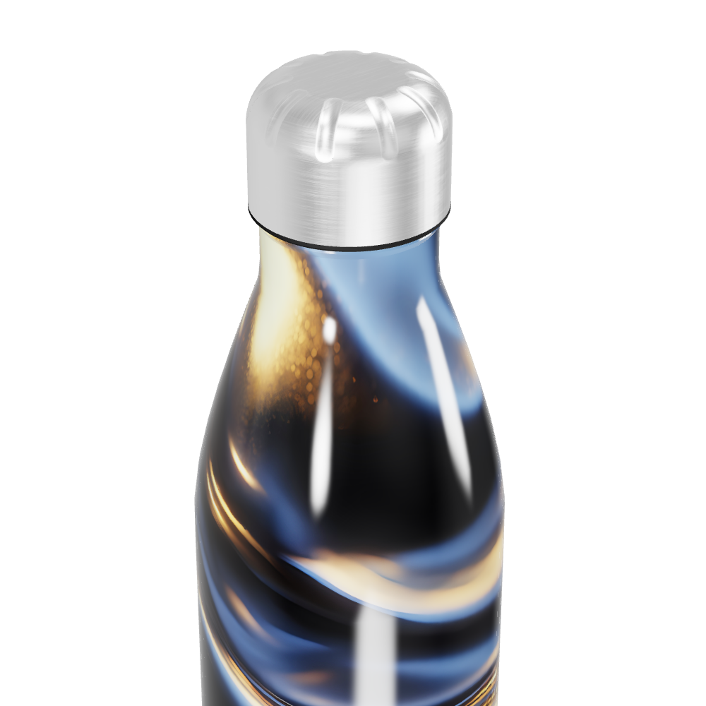 Garrafa Inox Azul - Estampa Abstrata