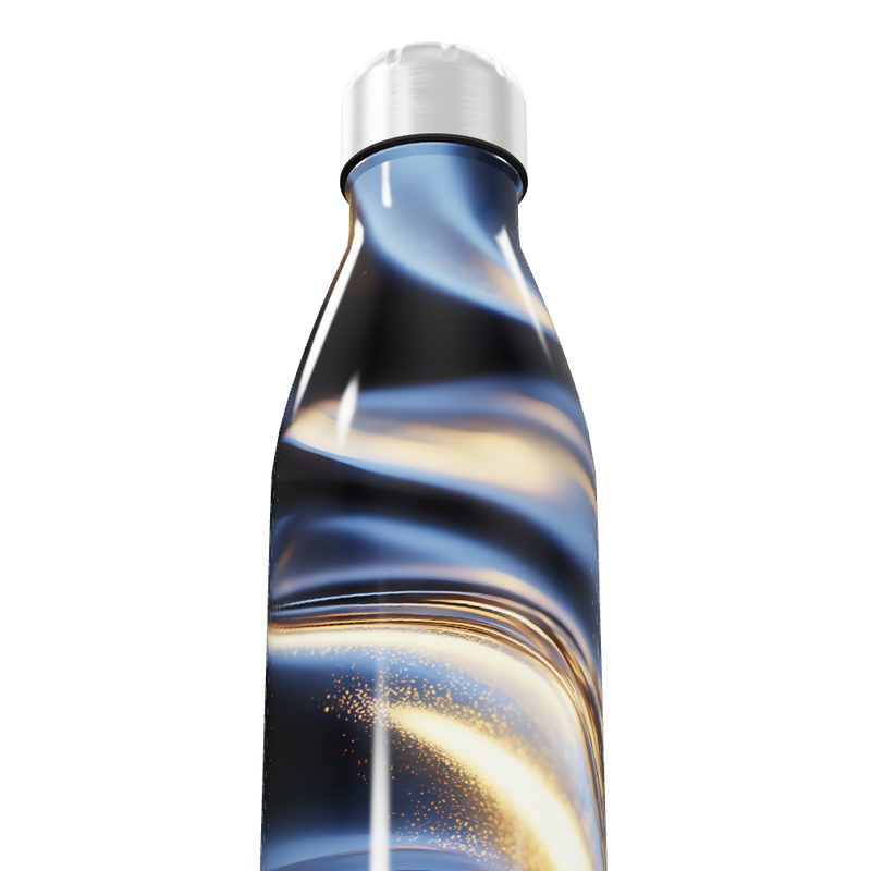 Garrafa Inox Azul - Estampa Abstrata